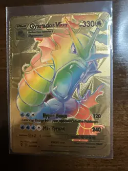 Gyrados VMAX Pokemon Trading Card Alt Art Gold Foil - Image 2