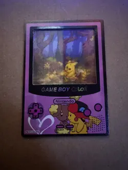Gameboy Lenticular Pikachu Rare Eif Origins 4.0 Pokemon non-TCG card - Image 1