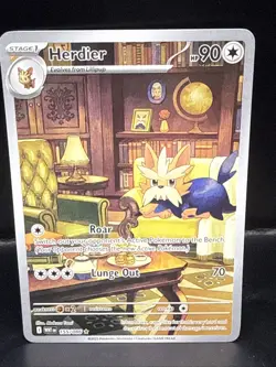 Pokemon TCG Herdier White Flare Illustration Rare Card 155/086 NM - Image 1