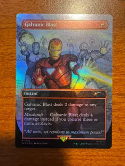2024 MTG Magic the Gathering Secret Lair Foil Galvanic Blast Iron Man Avengers - Image 1