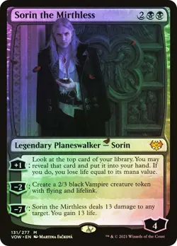 MTG FOIL Sorin the Mirthless - Innistrad: Crimson Vow #131 - Image 1