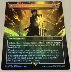🌟 Armiger Unleashed Forge Anew RAINBOW 🌈 FOIL FINAL FANTASY MTG Secret Lair🌟 - Image 1