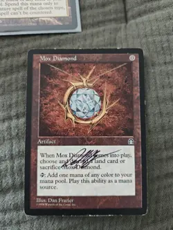 Mox Diamond | SIGNED - Dan Frazier - Artist | MTG WOTC | Stronghold - Image 1
