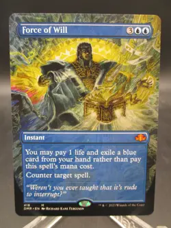 MTG Force of Will (Borderless) Dominaria Remastered - Legendsonmain - Image 1