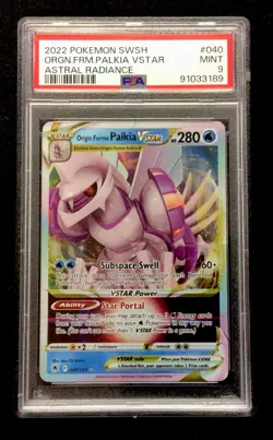 2022 Pokemon #040 Sword & Shield Palkia VStar Astral Radiance! PSA MT 9! ENN - Image 1