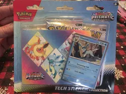 Pokemon TCG SEALED Prismatic Evolutions Tech Sticker Collection 2025 NM - Image 2