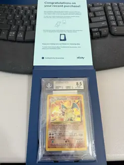 1999 Pokemon TCG Charizard Base Set 4/102 Unlimited Holo Rare BGS 8.5 subgrades - Image 2