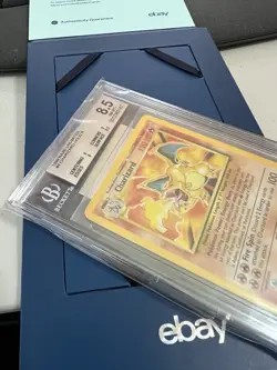 1999 Pokemon TCG Charizard Base Set 4/102 Unlimited Holo Rare BGS 8.5 subgrades - Image 4