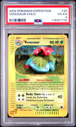 PSA 4 2002 Expedition Venusaur Holo Foil 30/165 WOTC E-Reader Series Pokemon - Image 1