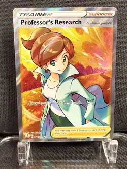 Pokemon TCG Professor's Research Black Star Promo SWSH152 Holo Promo - Image 1