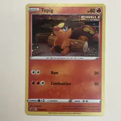 Tepig Black Star Promo Cosmos Holo - SWSH172 - Sword & Shield Pokemon 2021 - Image 1