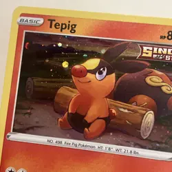 Tepig Black Star Promo Cosmos Holo - SWSH172 - Sword & Shield Pokemon 2021 - Image 3