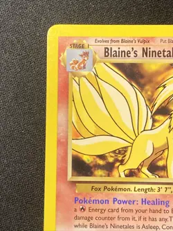 Blaine's Ninetales 21/132 Pokemon TCG Gym Challenge Regular Vintage 2000 WOTC - Image 3