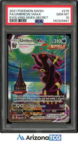 Pokemon 2021 Umbreon VMAX 215/203 Alt Art Evolving Skies GEM MINT PSA 10 - Image 1