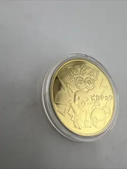 Pokemon GO Challenge Coin Pikachu 1996 Japan Limited Ed. 24kt Gold Plated READ!! - Image 5