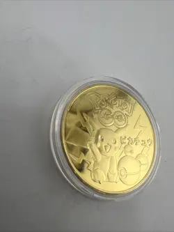 Pokemon GO Challenge Coin Pikachu 1996 Japan Limited Ed. 24kt Gold Plated READ!! - Image 5