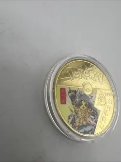 Pokemon GO Challenge Coin Pikachu 1996 Japan Limited Ed. 24kt Gold Plated READ!! - Image 2