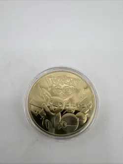 Pokemon GO Challenge Coin Pikachu 1996 Japan Limited Ed. 24kt Gold Plated READ!! - Image 4