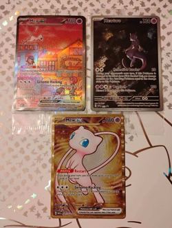Pokemon 151 UPC Promo Set Mew SVP053, Mewtwo SVP052, Mew ex 205/165 - Image 1