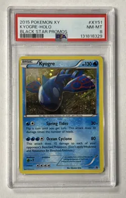 2015 Pokemon XY Kyogre #XY51 Holo XY Cosmos Black Star Promo PSA 8 NM-MT - Image 1
