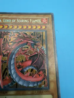 CT03-EN005 Uria, Lord Of Searing Flames Secret Rare Limited Edition LP Yugioh - Image 4