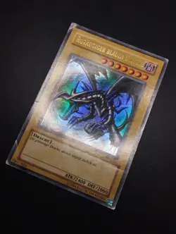 YUGIOH 2003 | RED-EYES B. DRAGON | LOB-G056 | OLD PRINT | GERMAN | GOOD (HP) - Image 3