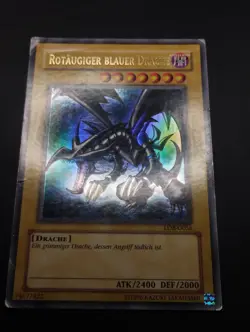 YUGIOH 2003 | RED-EYES B. DRAGON | LOB-G056 | OLD PRINT | GERMAN | GOOD (HP) - Image 5