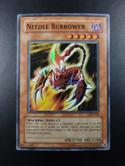 YUGIOH 2004 | NEEDLE BURROWER | AST-020 | EXCELLENT (LP) | SUPER RARE - Image 1