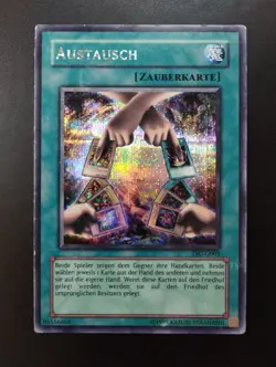 YUGIOH 2004 | EXCHANGE | TSC-G001 | GERMAN | PRISMATIC SECRET RARE | VG - EX - Image 1