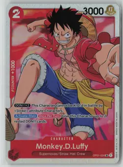 Monkey.D.Luffy (024) OP01-024 One Piece Romance Dawn Super Rare Near Mint - Image 1