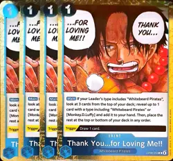 One Piece TCG - 4er Playset - OP08-053 Thank You...for Loving Me!! R/EN/NM - Image 1
