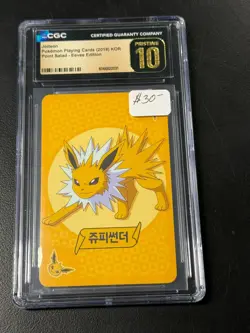 Jolteon Playing Cards Point Salad Eevee Edition CGC 10 PRISTINE Korean Pokemon - Image 1