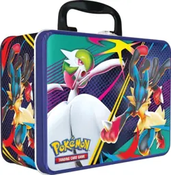 Pokemon 2025 Fall Mega Collector Chest Tin Box 6 Packs & 3 Foil Cards Q3 dinged - Image 1