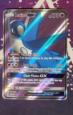Pokemon Latios GX TCG Unified Minds Holo Card 223/236 Full Art Ultra Rare - Image 1