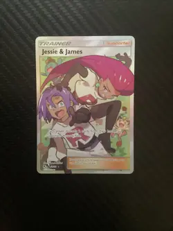 Jessie & James 68/68 Hidden Fates Pokemon Card Holo Foil Rare Full Art Near Mint - Image 1
