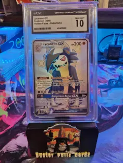 Lycanroc GX SV66/SV94 Shiny Vault Hidden Fates Pokemon Card CGC GEM MINT 10 - Image 1