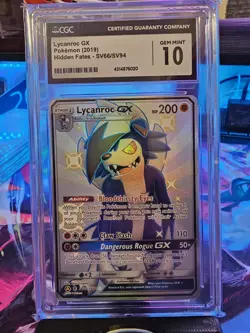 Lycanroc GX SV66/SV94 Shiny Vault Hidden Fates Pokemon Card CGC GEM MINT 10 - Image 2