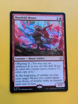Manifold Mouse. BLB rare Soldier MTG Card. - Image 2