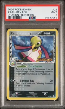 Pokemon EX Dragon Frontiers # 25 Xatu Reverse Foil PSA 9 Card MINT! Rare! Foil - Image 1