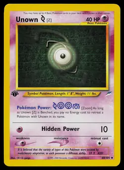 Pokemon Card - Unown [Z] Neo Destiny 60/105 Uncommon 1st Edition - Image 1