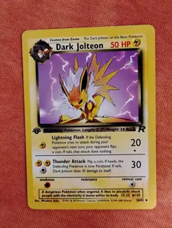 Pokemon Dark Jolteon 38/82 Team Rocket 1st Edition Rare Regular 50 HP Card - Image 1