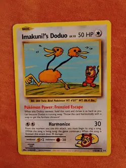 Pokemon ImakuniU's Doduo 112/108 Evolutions Secret Rare Regular Basic 50 HP Card - Image 1