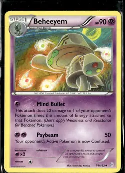 Pokemon Beheeyem 74/162 BREAKthrough Non Holo Uncommon 2 Card Lot LP - Image 1