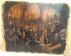 L5R CCG Ivory Edition Unsettling Gathering Original Card Art By Britt Morgan - Image 1