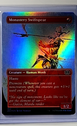 MTG Magic The Gathering Double Masters 2022 Borderless Foil Monasty Swiftspear - Image 1
