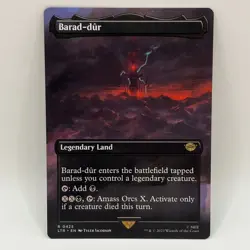 MTG Lord of the Rings Barad-dur Borderless #425 NM Never Played - Image 1