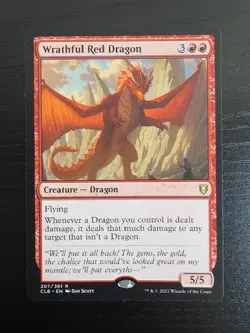Wrathful Red Dragon - Commander Legends Battle for Baldur's Gate NM MTG - Image 1