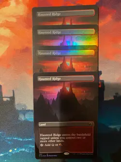 MTG Innistrad Midnight Hunt Haunted Ridge Borderless Foil x 4 - Image 1