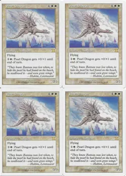 MTG: PEARL DRAGON 6th Edition RARE; played. Excellent condition x4 - Image 1