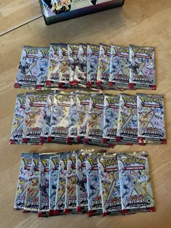 30x Pokemon Prismatic Evolutions Booster Pack Lot - 30 Factory Sealed Packs - Image 1